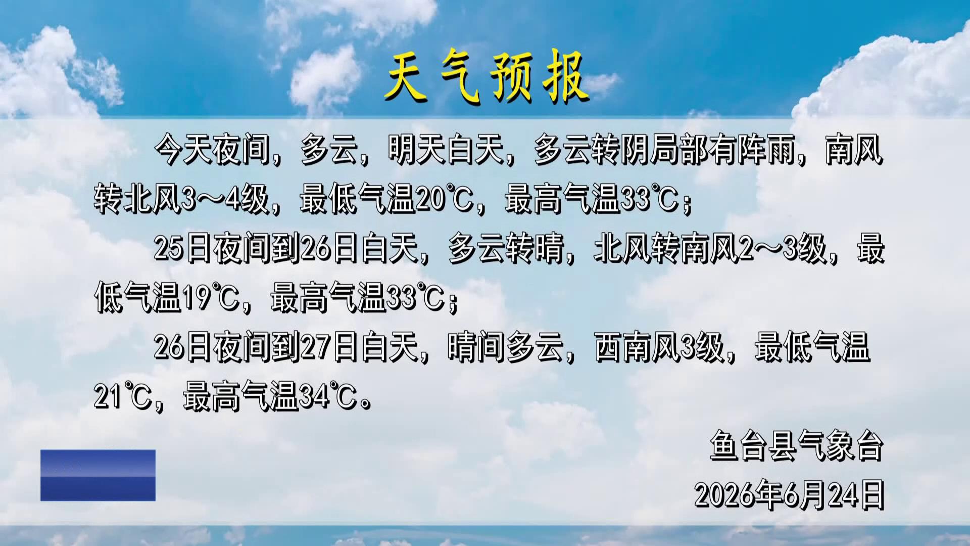 20260624天气预报