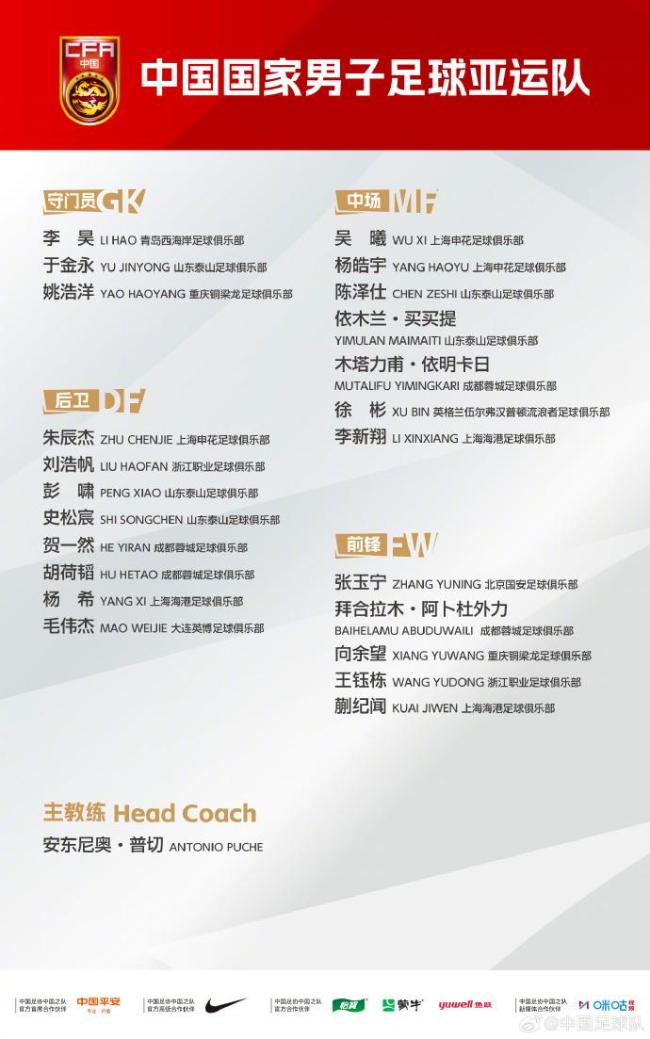 中国男足亚运队飞赴日本参加亚运会