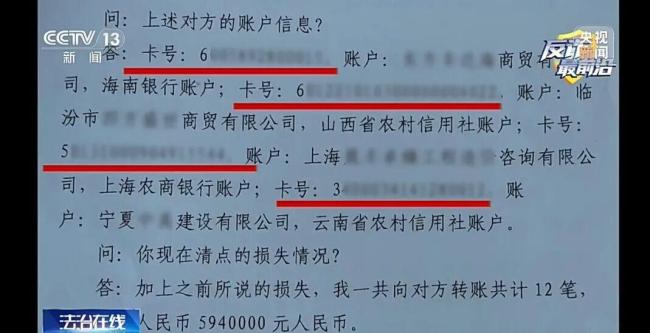 六旬男子5天被骗600万牵出黑产 对公账户成诈骗工具