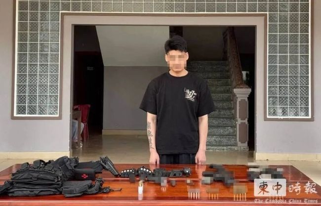 中国男子在柬埔寨开枪被捕