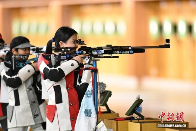 亚运女子10米气步枪:王子菲636.8环破资格赛亚洲纪录