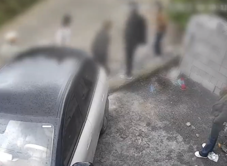 一群人站路边聊天突然冲来一辆车 新手司机误操作溜车撞人