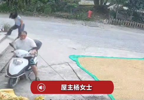 点赞！路人主动帮屋主抢收被淋稻谷