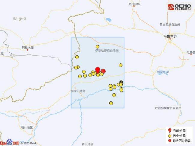 新疆阿克苏地区拜城县发生4.2级地震 震源深度10公里