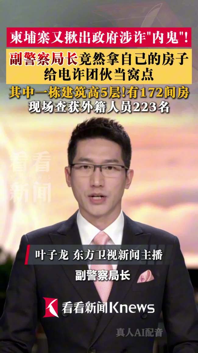 柬埔寨又揪出政府涉诈内鬼