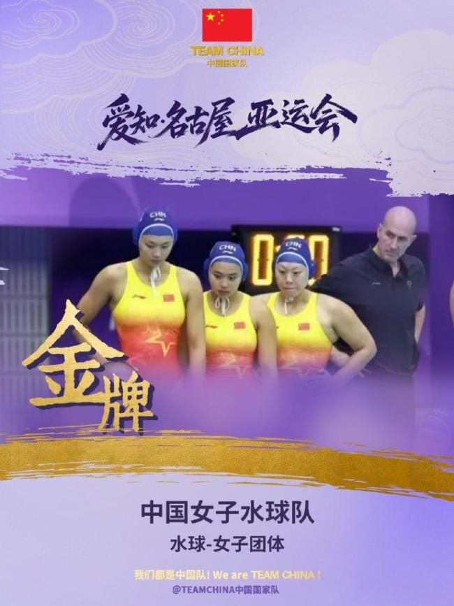 中国女子水球队亚运五连冠