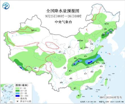 未来3日华西至江淮局地有暴雨 秋雨增强降水频繁