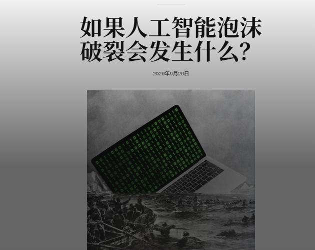 若AI泡沫破裂谁死得比较难看 政府救还是市场自救?