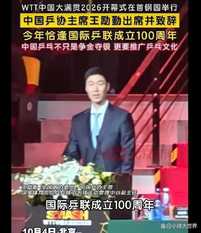 王励勤:中国乒乓使命不只是争金夺银