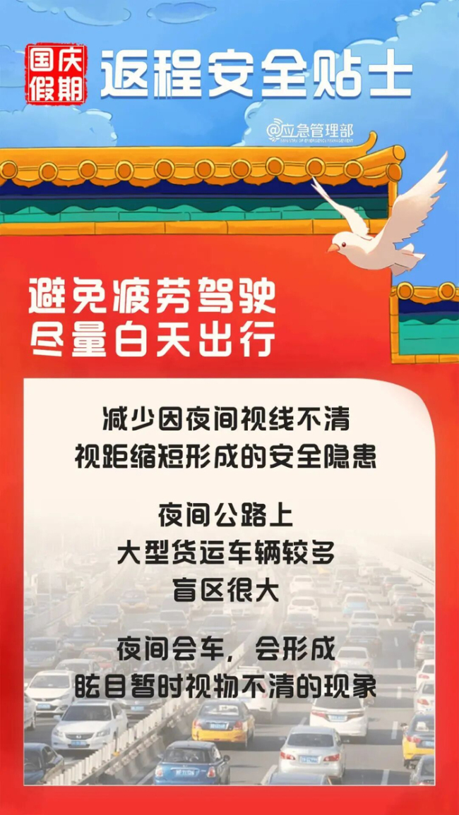 国庆假期返程9个小贴士请收好 平安顺利返京