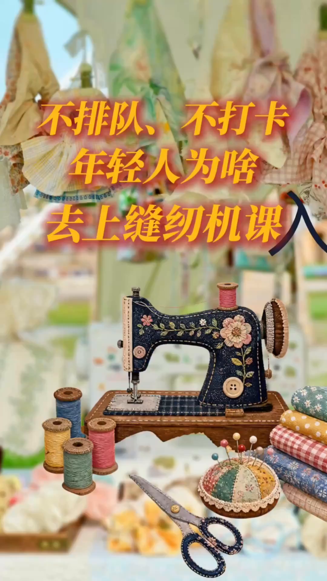 年轻人爱上缝纫机课