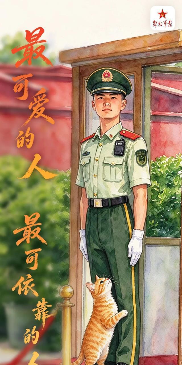媒体：哨位安睡的猫是国泰民安注脚 温情瞬间触动全网
