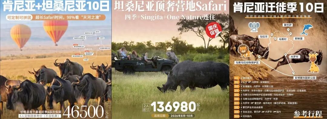 花几万块去非洲看动物的Safari旅行火了:人均3万起,有旅行社称热门假期提前3个月预订