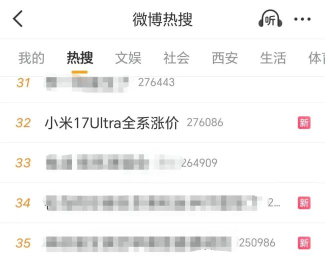 小米17 Ultra全系涨价1000？客服：属实 核心元器件成本上涨所致