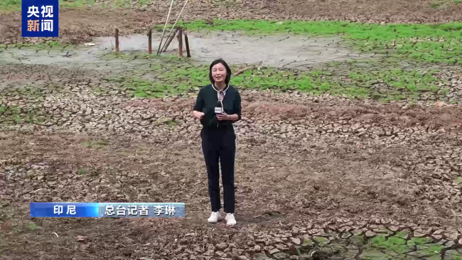 印尼旱情加剧 一湖泊近乎干涸