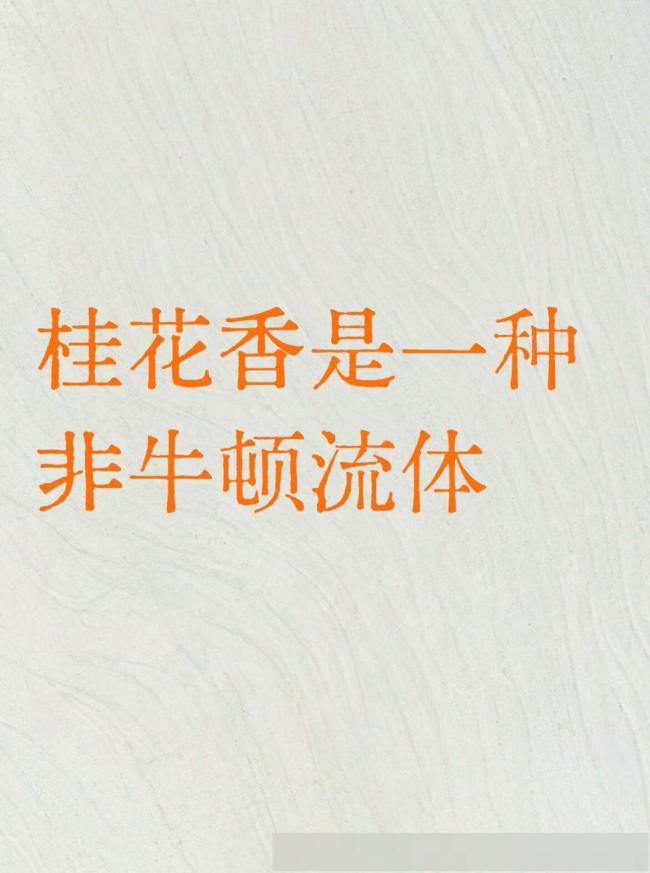桂花香 “非牛顿流体”