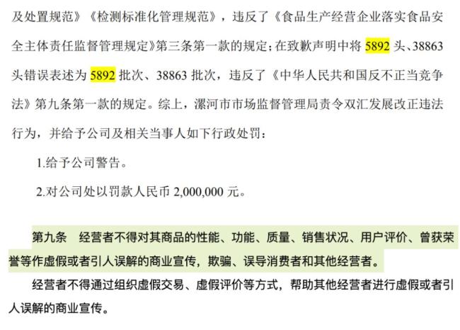 双汇董事长为何被罚3764万 管理漏洞曝光
