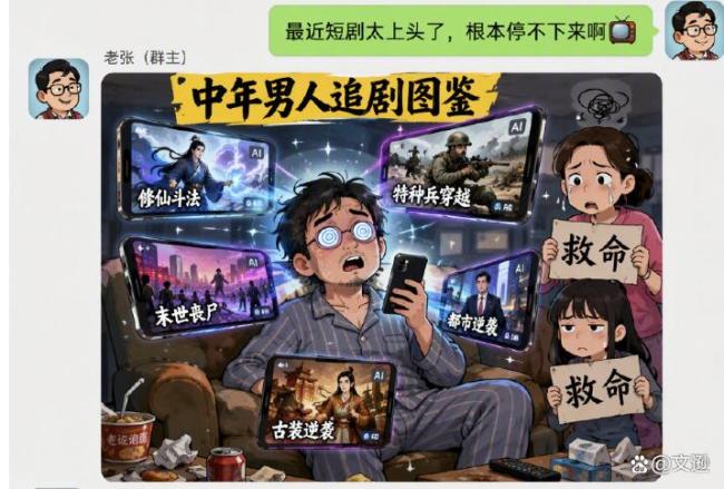AI短剧 围猎中年男性 算法精准投喂