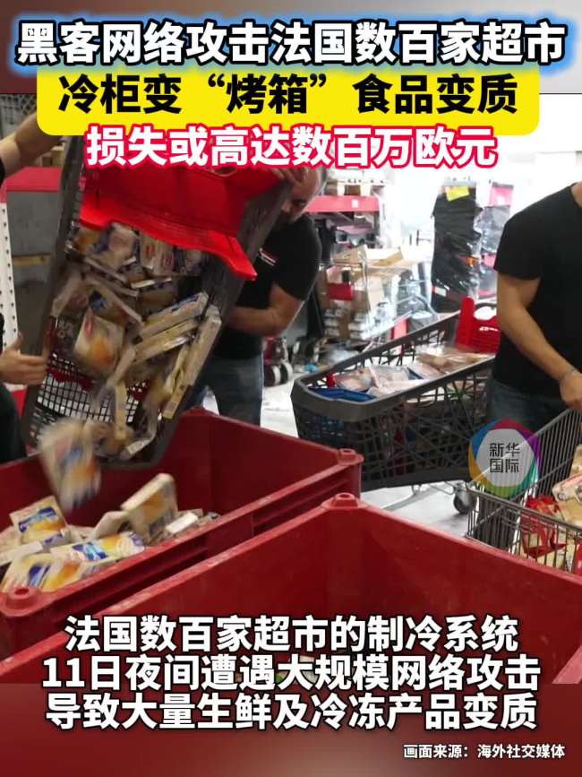 法国数百家超市制冷系统遭网攻 大量食品变质