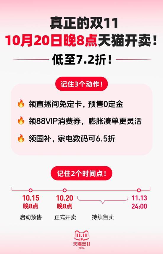 真正的双十一20号开卖