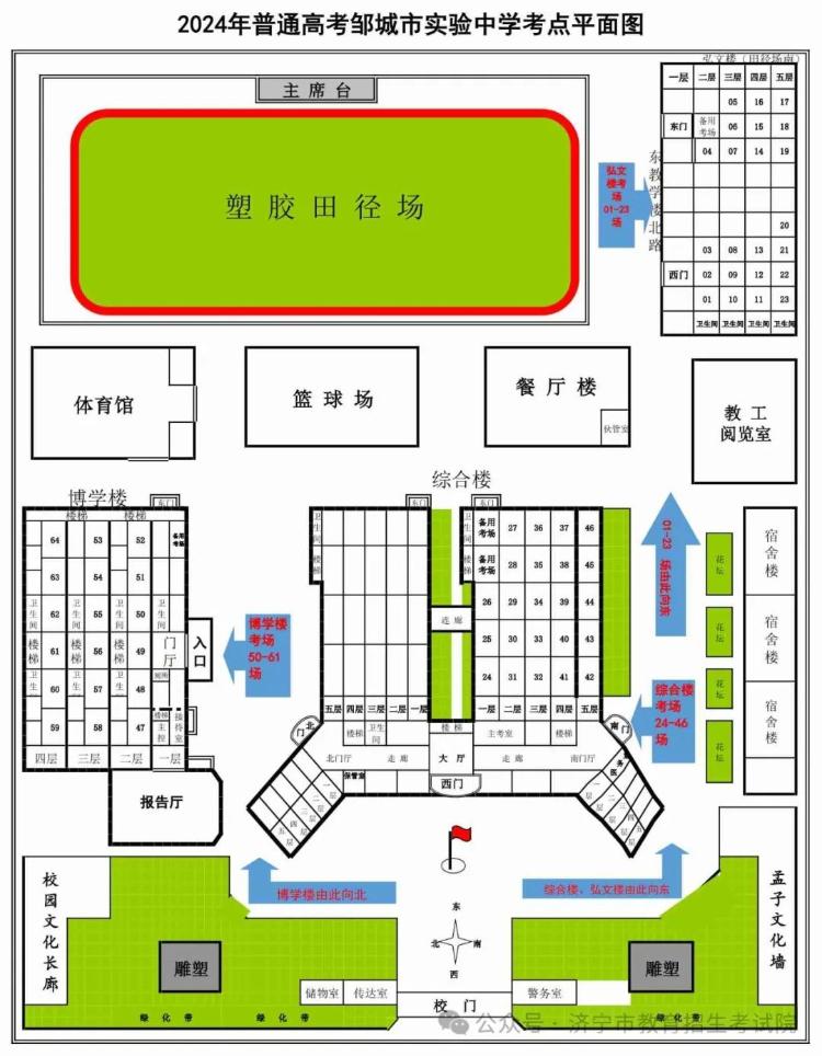 邹城实验中学 2024年高考 考点 平面图